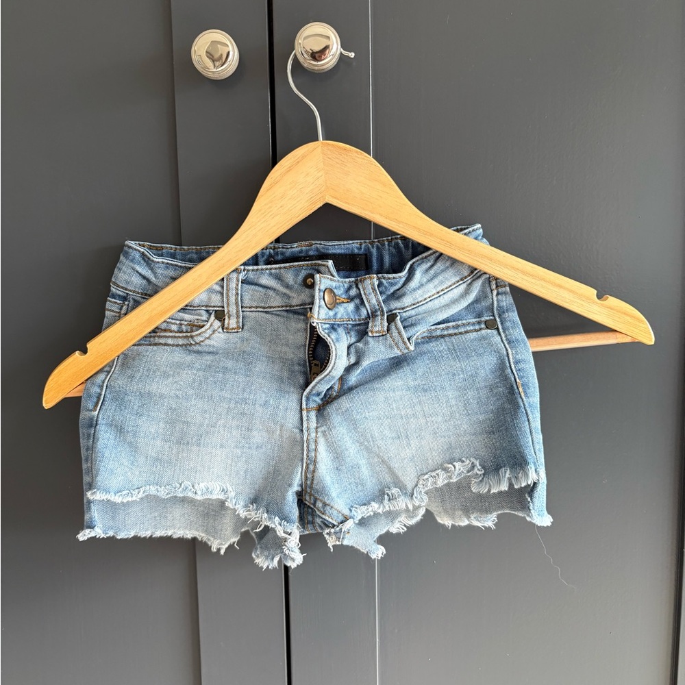 Joe's Jeans Kids Denim Blue Frayed Hem Shorts